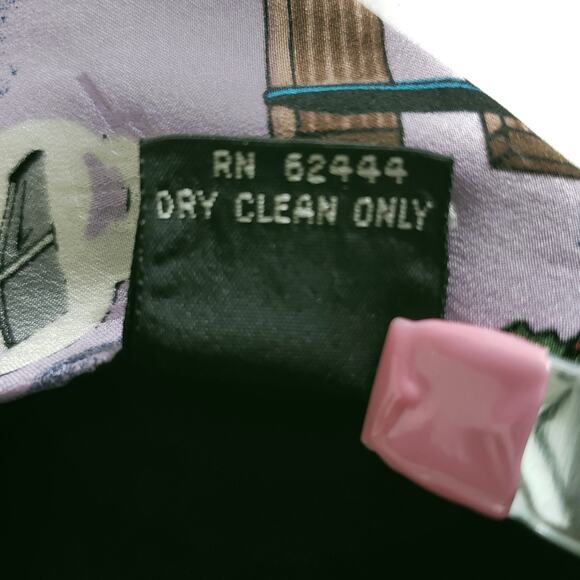 vintage 90's NICOLE MILLER cartoon helicopter silk signed logo novelty tie - Picture 7 of 8